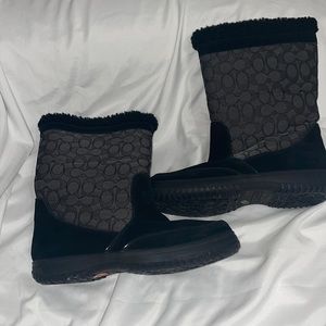 Coach Boots size 11B black and gray